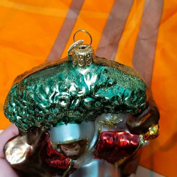 Glass POLAND mouth BLOWN hand painted CHRISTMAS ORNAMENT Nativity - Picture 6 of 8